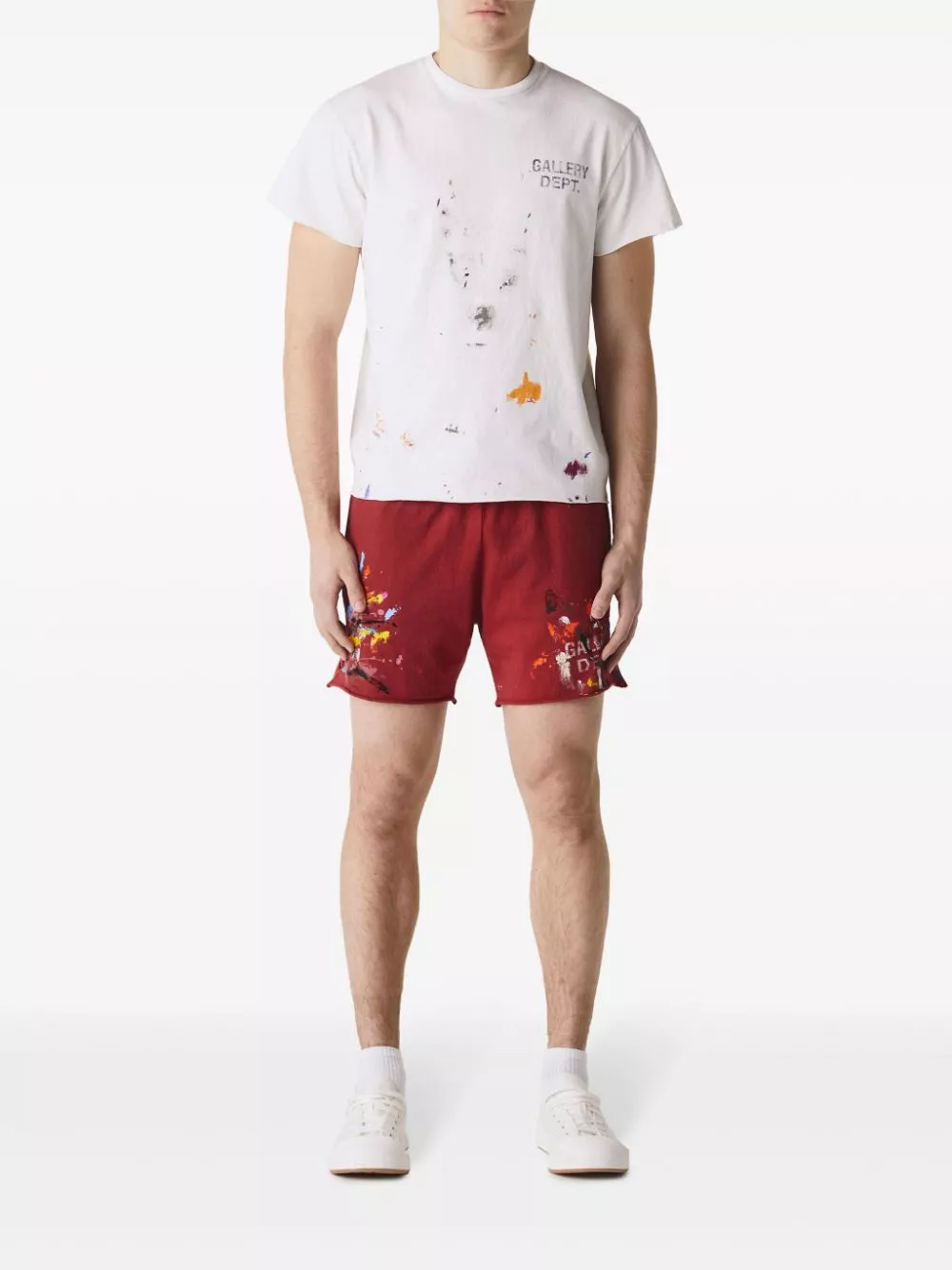 Affordable GALLERY DEPT. Insomnia paint-splatter track shorts Men 0119