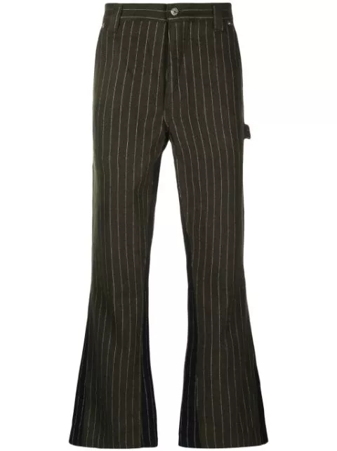 GALLERY DEPT. pinstripe mid-rise flared trousers Men 0113